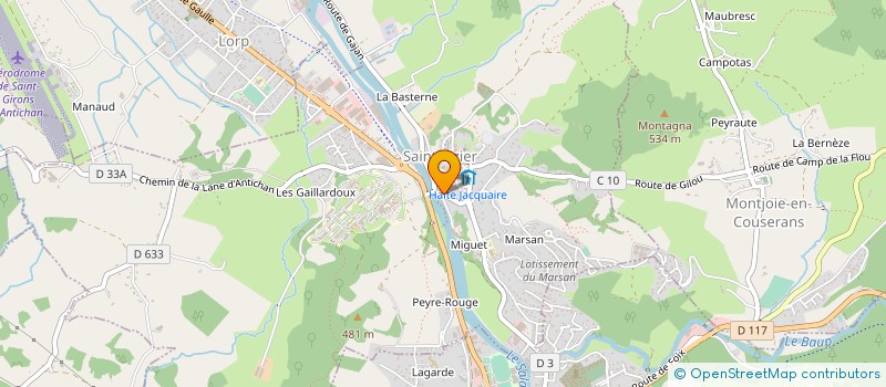 localisation de l'entreprise COUSERANS TRANSPORTS à MOULIS