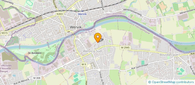 localisation de l'entreprise COUSIN BIOSERV à WERVICQ-SUD