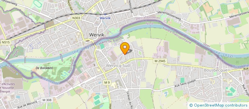 localisation de l'entreprise COUSIN COMPOSITES à WERVICQ-SUD