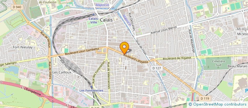 localisation de l'entreprise COUSIN FRERES  CALAIS