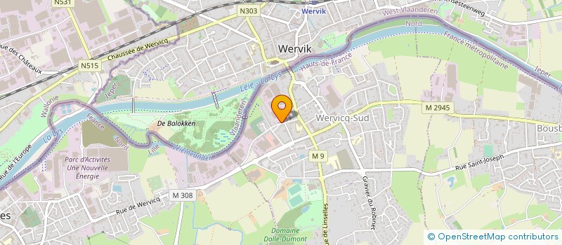 localisation de l'entreprise COUSIN TRESTEC à WERVICQ-SUD