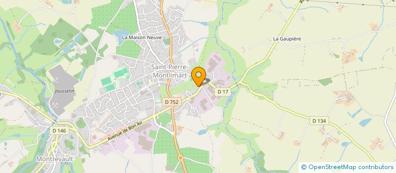 localisation de l'entreprise COUSINADE AUDOUIN GRASSET à MONTREVAULT-SUR-EVRE