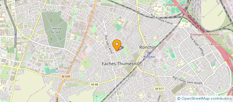 localisation de l'entreprise COUSINS&CO  FACHES-THUMESNIL