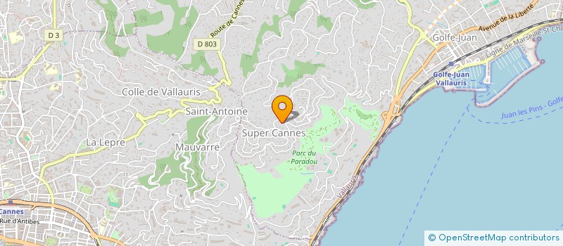 localisation de l'entreprise COUSOLRE à VALLAURIS