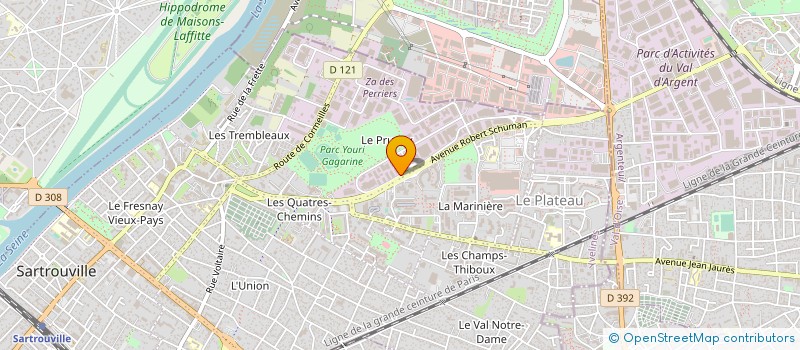 localisation de l'entreprise COUSSINETS BAGUES DE PRECISION à SARTROUVILLE