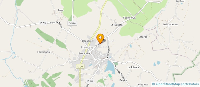 localisation de l'entreprise COUSSY ERIC à FLAVIGNAC