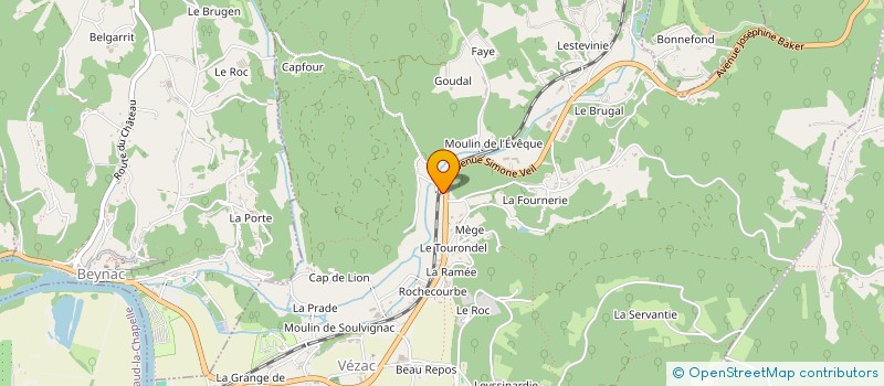 localisation de l'entreprise COUSTATY  VEZAC