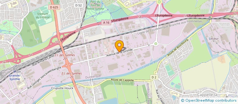localisation de l'entreprise COUSTENOBLE à DUNKERQUE