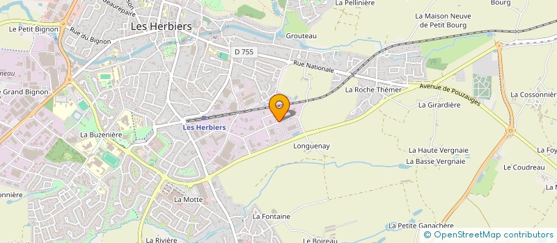 localisation de l'entreprise COUTAND FRERES à LES HERBIERS