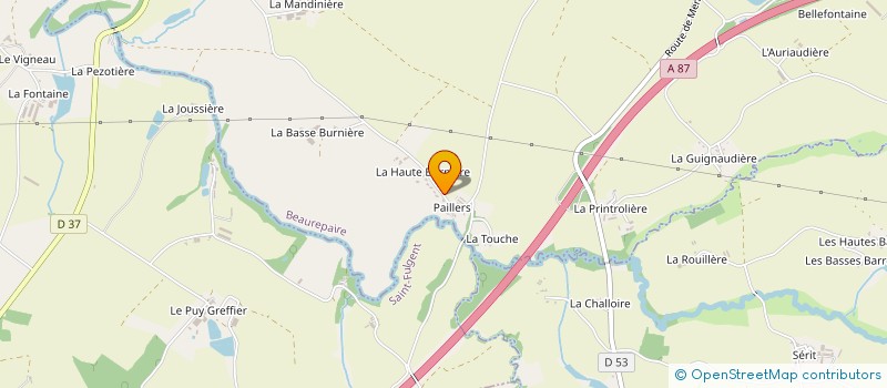 localisation de l'entreprise COUTANT à BEAUREPAIRE