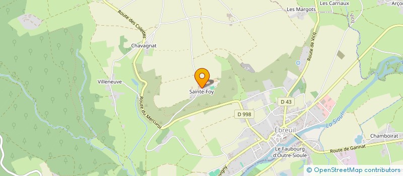 localisation de l'entreprise COUTARD  EBREUIL