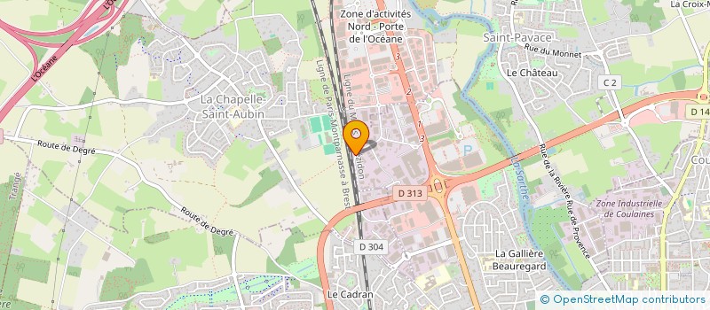 localisation de l'entreprise COUTARD ET SOLUTIONS à LE MANS
