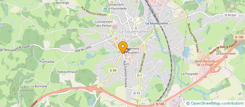 localisation de l'entreprise COUTEAU  LA SOUTERRAINE