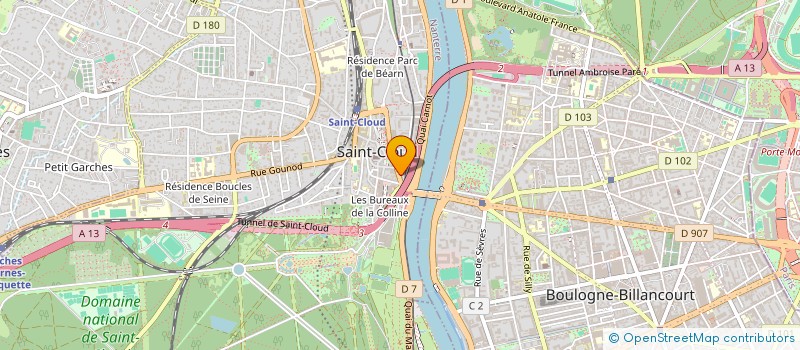localisation de l'entreprise COUTEAUX ET FOURCHETTES à SAINT-CLOUD