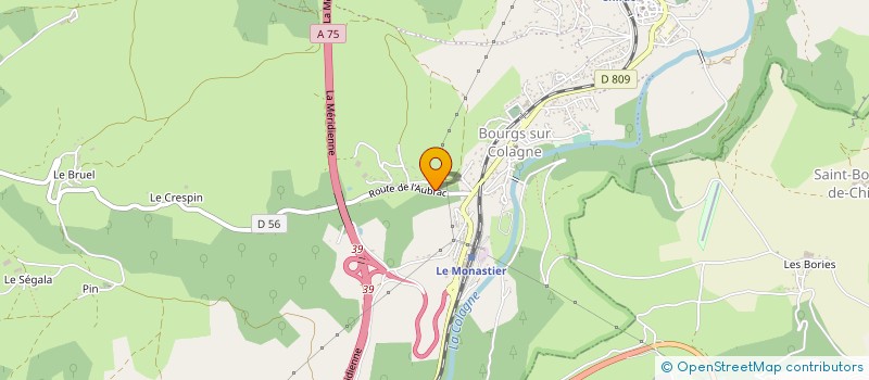 localisation de l'entreprise COUTELLERIE ARTI. LES PORTES DE L AUBRAC à BOURGS SUR COLAGNE