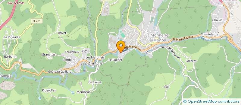 localisation de l'entreprise COUTELLERIE BEGON ET PEYLAIRE à LA MONNERIE-LE-MONTEL