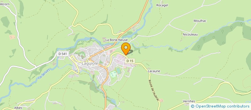localisation de l'entreprise COUTELLERIE DU BARRY à LAGUIOLE