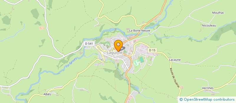 localisation de l'entreprise COUTELLERIE GLANDIERES à LAGUIOLE