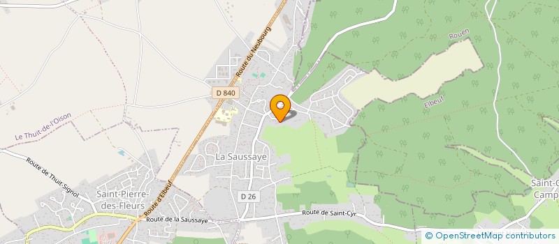 localisation de l'entreprise COUTEX à LA SAUSSAYE