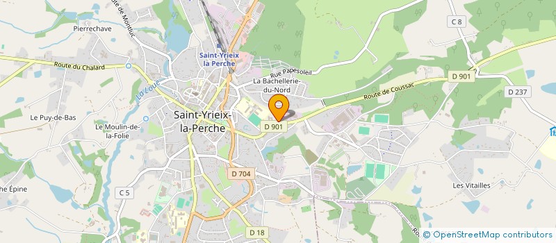 localisation de l'entreprise COUTIER à SAINT-YRIEIX-LA-PERCHE