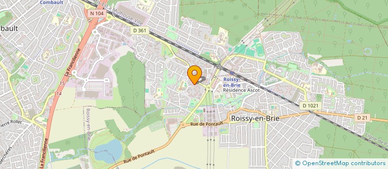 localisation de l'entreprise COUTIER CREDITS IMMOBILIERS à ROISSY-EN-BRIE