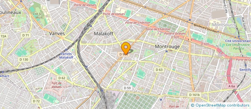 localisation de l'entreprise COUTINHO EUROPEENNE CONSTRUCTION à MONTROUGE