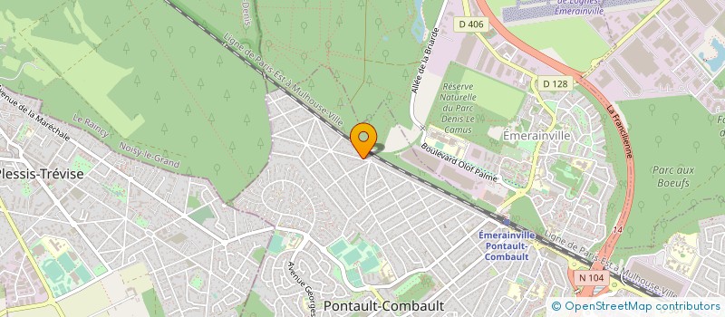 localisation de l'entreprise COUTIVERTURE à PONTAULT-COMBAULT