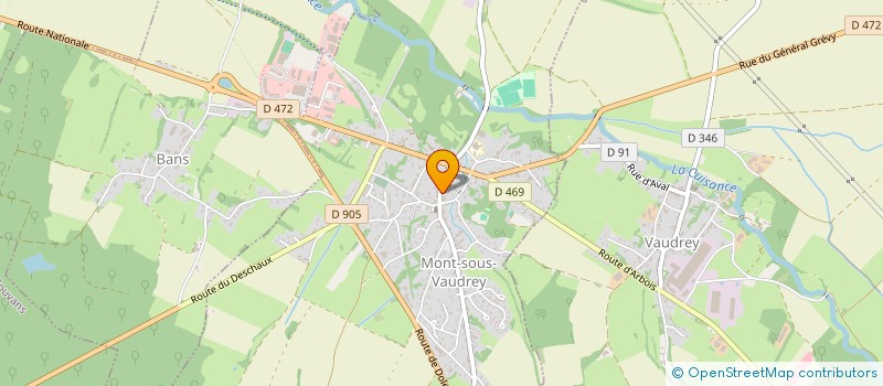 localisation de l'entreprise COUTROT à MONT-SOUS-VAUDREY