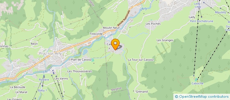 localisation de l'entreprise COUTUMES TRADIT SAVOY PAYS MONT BLANC  MEGEVE