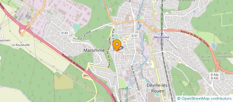 localisation de l'entreprise COUTUR'CREA@  MAROMME