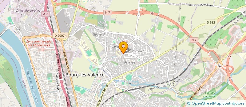 localisation de l'entreprise COUTUR'MANIA à BOURG-LES-VALENCE