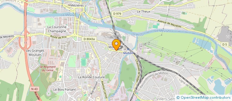 localisation de l'entreprise COUTURE CREATION  CHARLEVILLE-MEZIERES