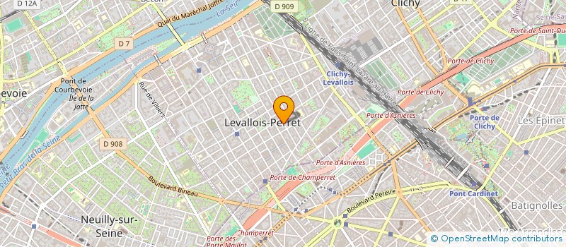 localisation de l'entreprise COUTURE D'INTERIEUR à LEVALLOIS-PERRET