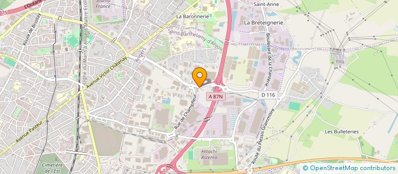 localisation de l'entreprise COUTURE ET LOGISTIQUE D'ANJOU  SAINT-BARTHELEMY-D'ANJOU