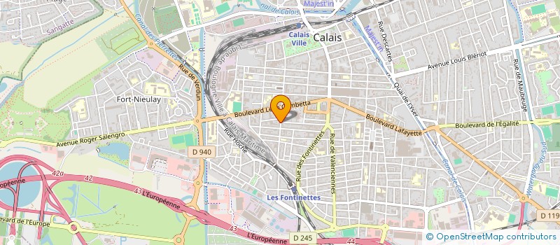 localisation de l'entreprise COUTURE INSERTION DEVELOPPEMENT à CALAIS