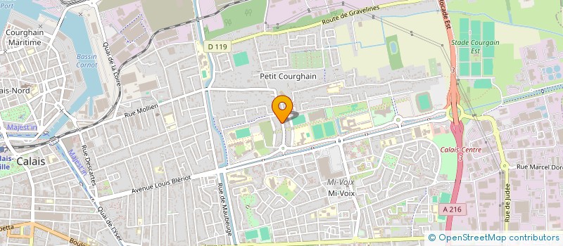 localisation de l'entreprise COUTURE LINGE SOLIDARITE ENTRAIDE  CALAIS