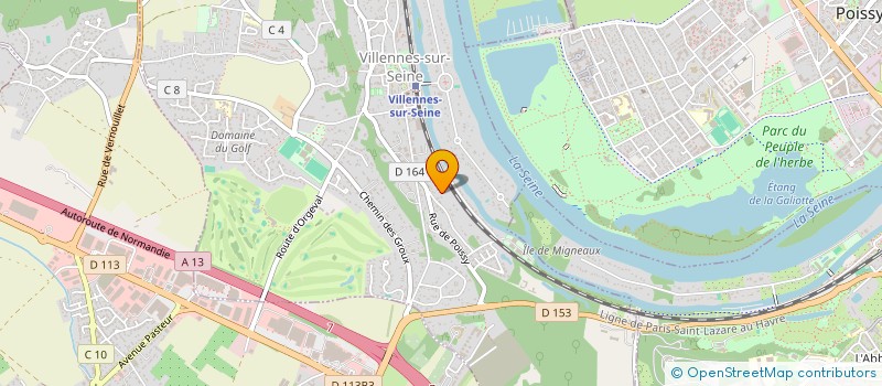 localisation de l'entreprise COUTURES SAINT-GERVAIS  VILLENNES-SUR-SEINE