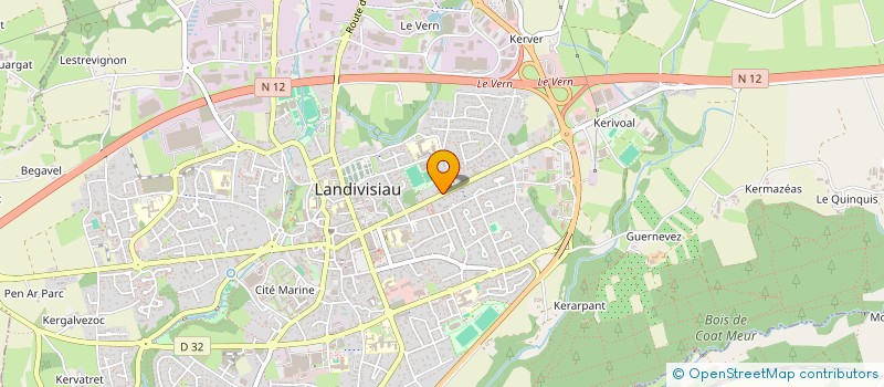 localisation de l'entreprise COUTURIER MOBILIER CONCEPT à LANDIVISIAU