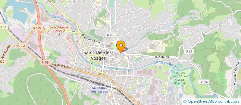 localisation de l'entreprise COUTY-GEORGE à SAINT-DIE-DES-VOSGES