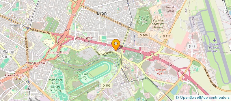 localisation de l'entreprise COUV ISOL BARDAGE RHONE ALPES à BRON
