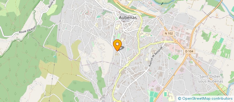 localisation de l'entreprise COUVENT ST JOSEPH à AUBENAS