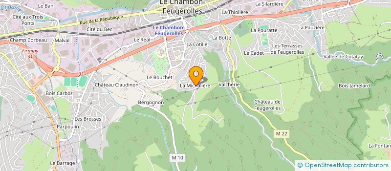 localisation de l'entreprise COUVERPRO à LE CHAMBON-FEUGEROLLES