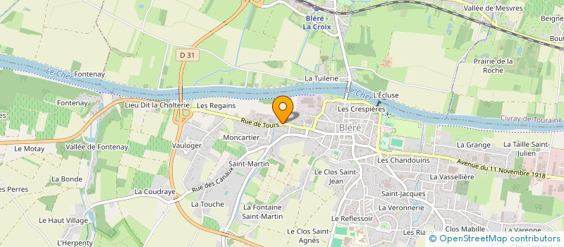 localisation de l'entreprise COUVERT DES MOULINS SARL à BLERE