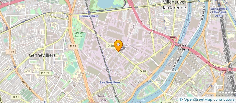 localisation de l'entreprise COUVERTEX à GENNEVILLIERS
