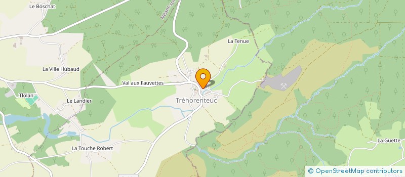 localisation de l'entreprise COUVERTURE AURELIEN MARTIN  TREHORENTEUC