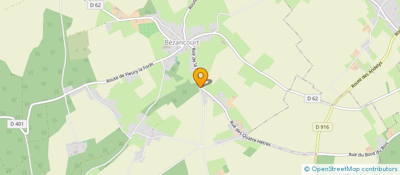 localisation de l'entreprise COUVERTURE BAILLY PIERRE ALEXANDRE  BEZANCOURT