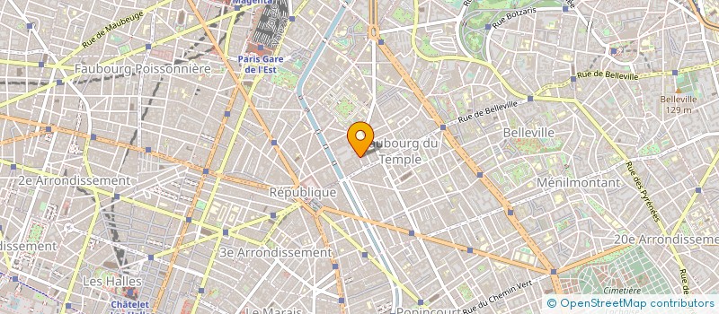 localisation de l'entreprise COUVERTURE BATIMENT SANITAIRE CBS à PARIS