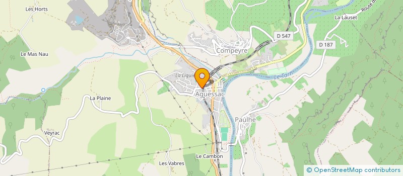 localisation de l'entreprise COUVERTURE BOUSQUET RASCALOU  AGUESSAC