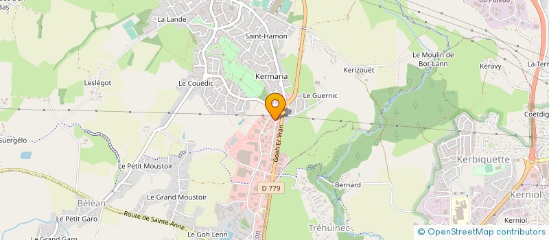 localisation de l'entreprise COUVERTURE BOUSSICAUD à PLESCOP