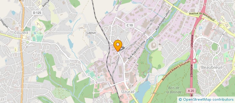 localisation de l'entreprise COUVERTURE CHAUFFAGE PLOMB LEBERCHE à LIMOGES